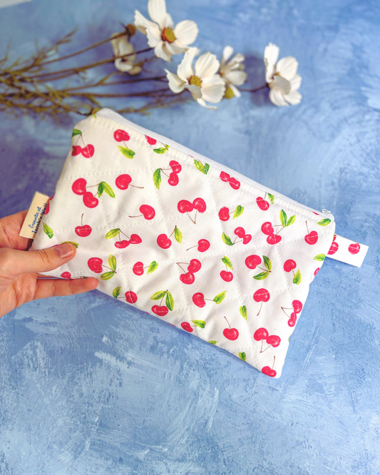 St. Teresa of Avila - Cheery Cherries - Prayer Card Pouch