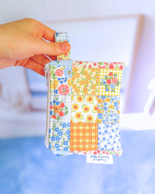 Talitha Koum - Yellow Floral - Rosary Pouch