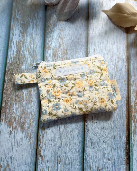 Ave Maria - Rosary Pouch - Yellows and Blues