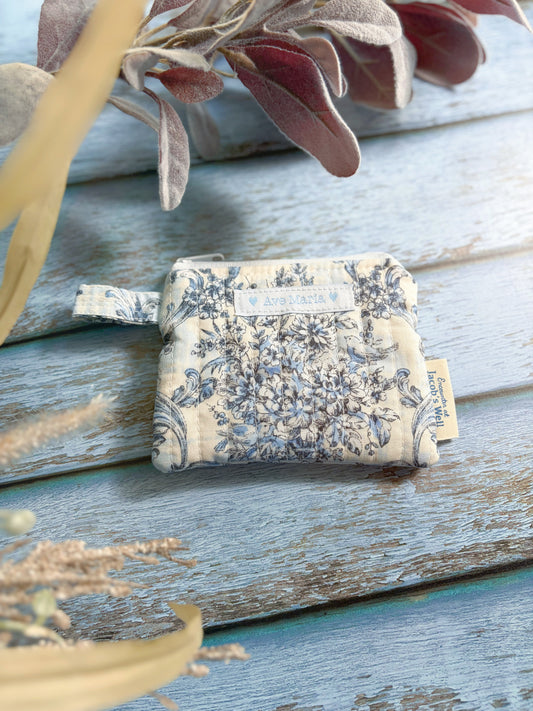 Ave Maria - Rosary Pouch - Elegant Floral