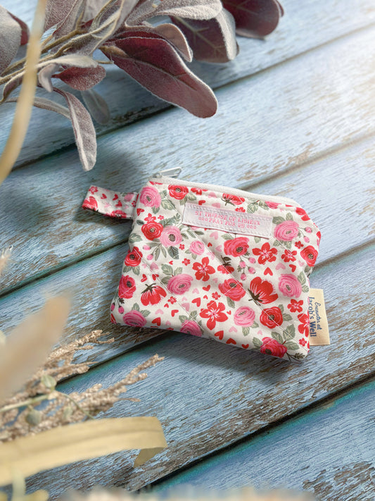 Saint Therese - Rosary Pouch – Reds and Pinks