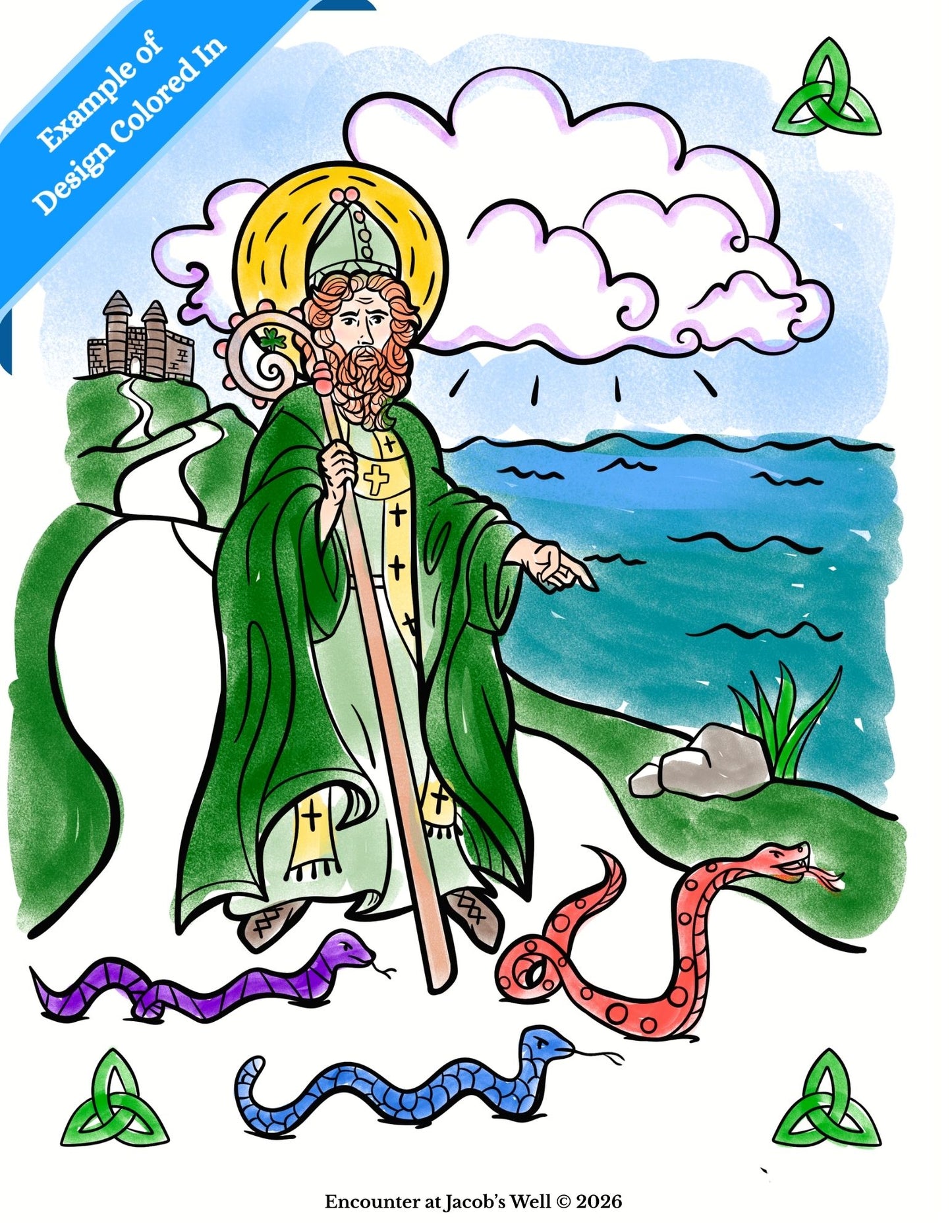 St. Patrick's Day Coloring Page - Digital Download