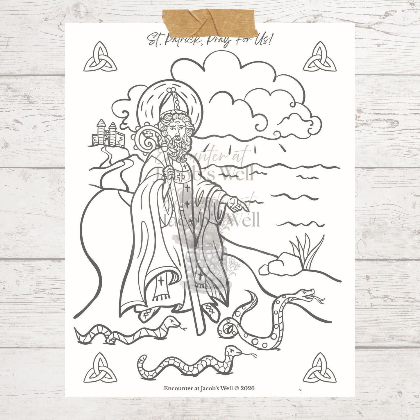 St. Patrick's Day Coloring Page - Digital Download
