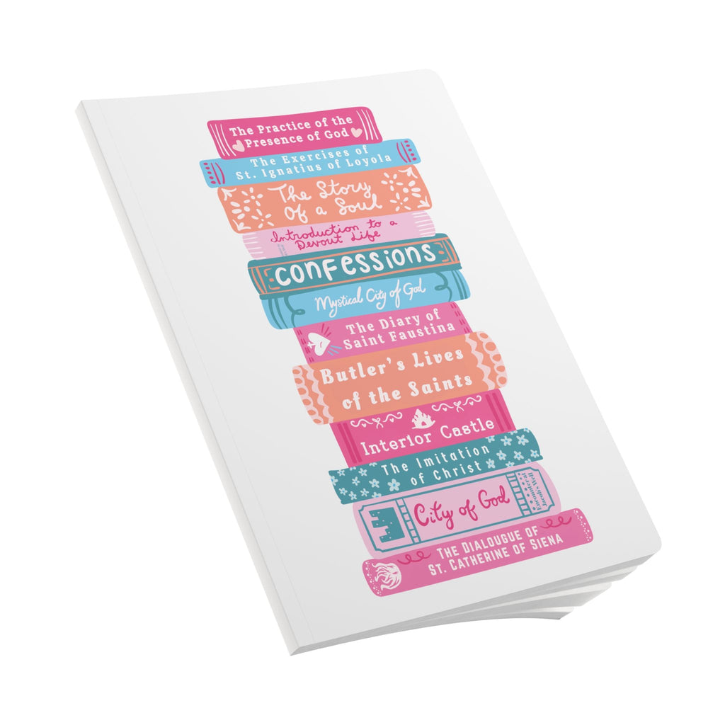 Spiritual Classics Softcover Prayer Journal | Catholic Reading List, St. John Bosco Quote Illustration Printify