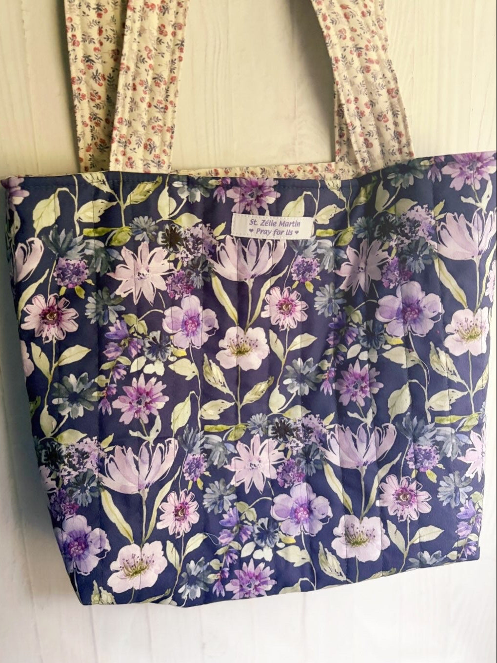 Saint Zélie Martin  - Handmade Quilted Tote Bag - Mini - Limited Edition