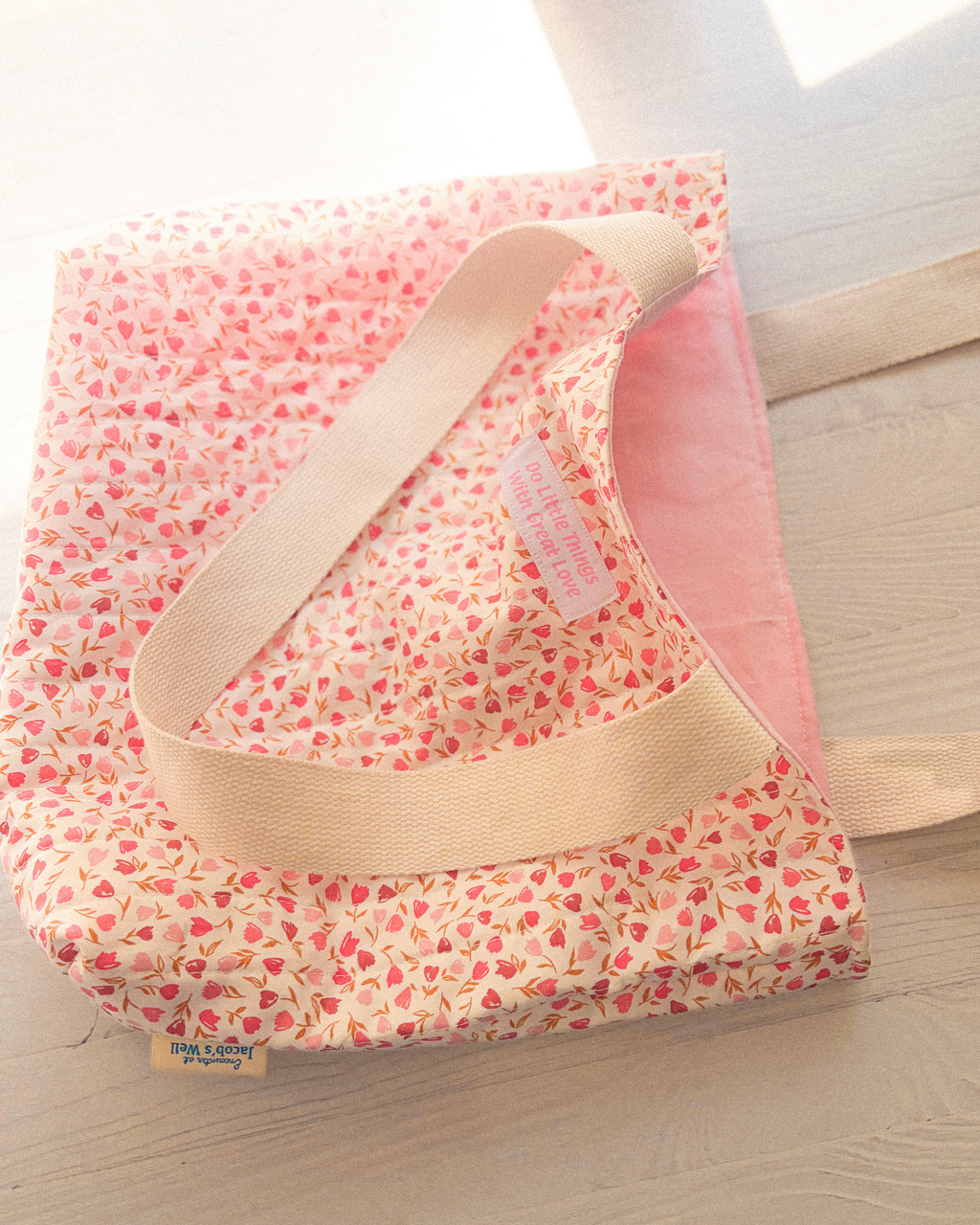 The Little Way - Handmade Quilted Tote Bag