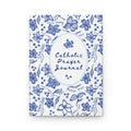 Mother Mary Prayer Journal - Blue Floral Hardcover Marian Notebook Printify