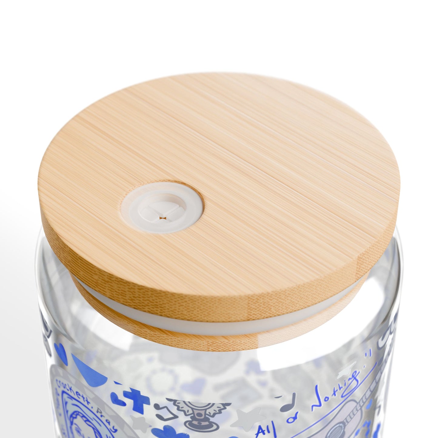 Sr. Clare Crockett -  Sipper Glass 16oz – Bamboo Lid Tumbler with Straw