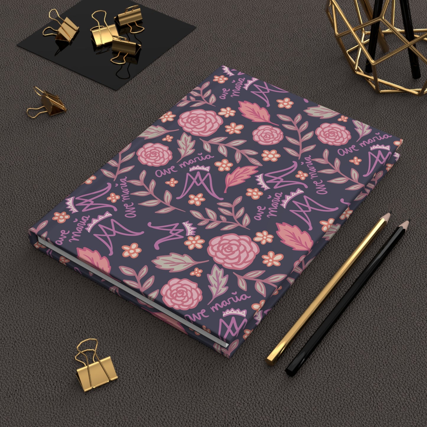 Auspice Maria - Midnight Roses - Hardcover Prayer Journal
