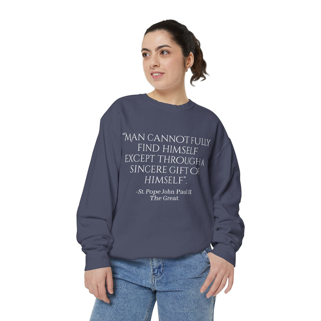 St Pope John Paul 2 Quote Sweatshirt - Catholic Top Printify