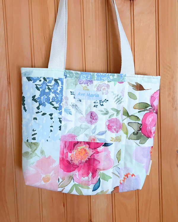 Mother Mary Handmade Quilted Tote Bag