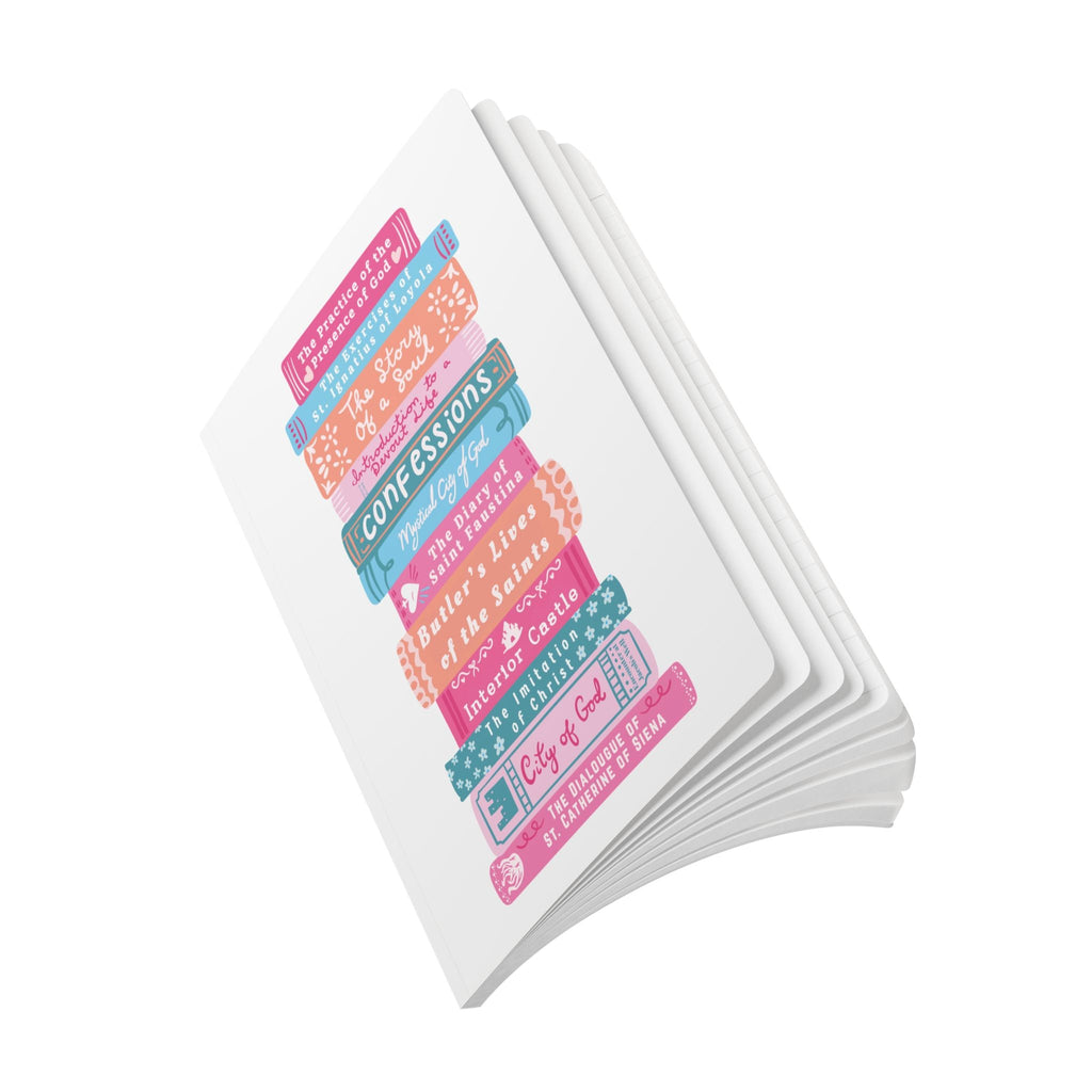 Spiritual Classics Softcover Prayer Journal | Catholic Reading List, St. John Bosco Quote Illustration Printify