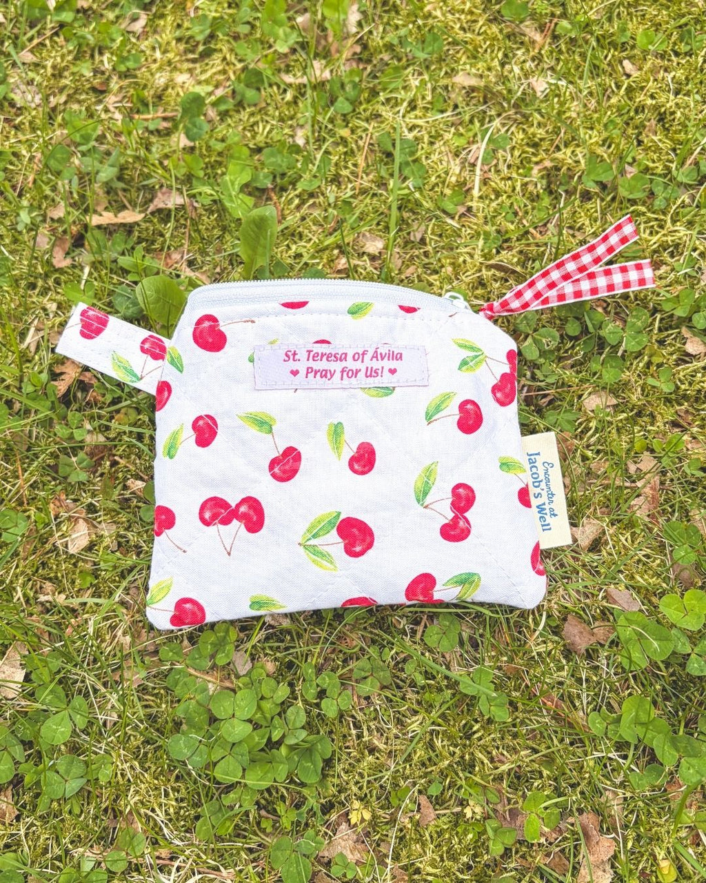 St. Teresa of Avila - Cheery Cherries - Rosary Pouch