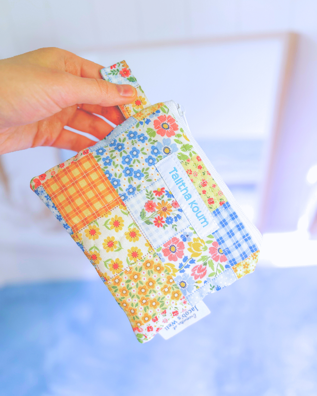 Talitha Koum - Yellow Floral - Rosary Pouch