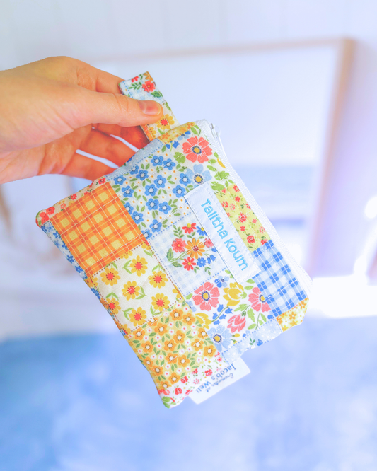 Talitha Koum - Yellow Floral - Rosary Pouch