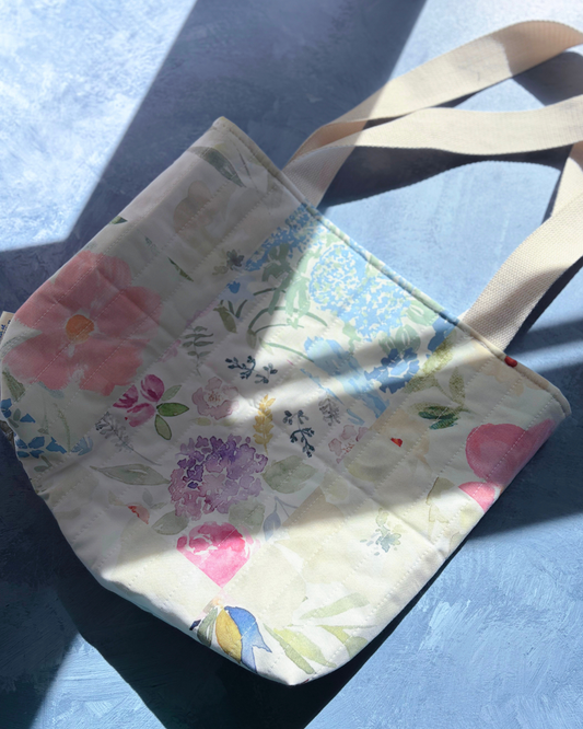 Mother Mary Handmade Quilted Tote Bag