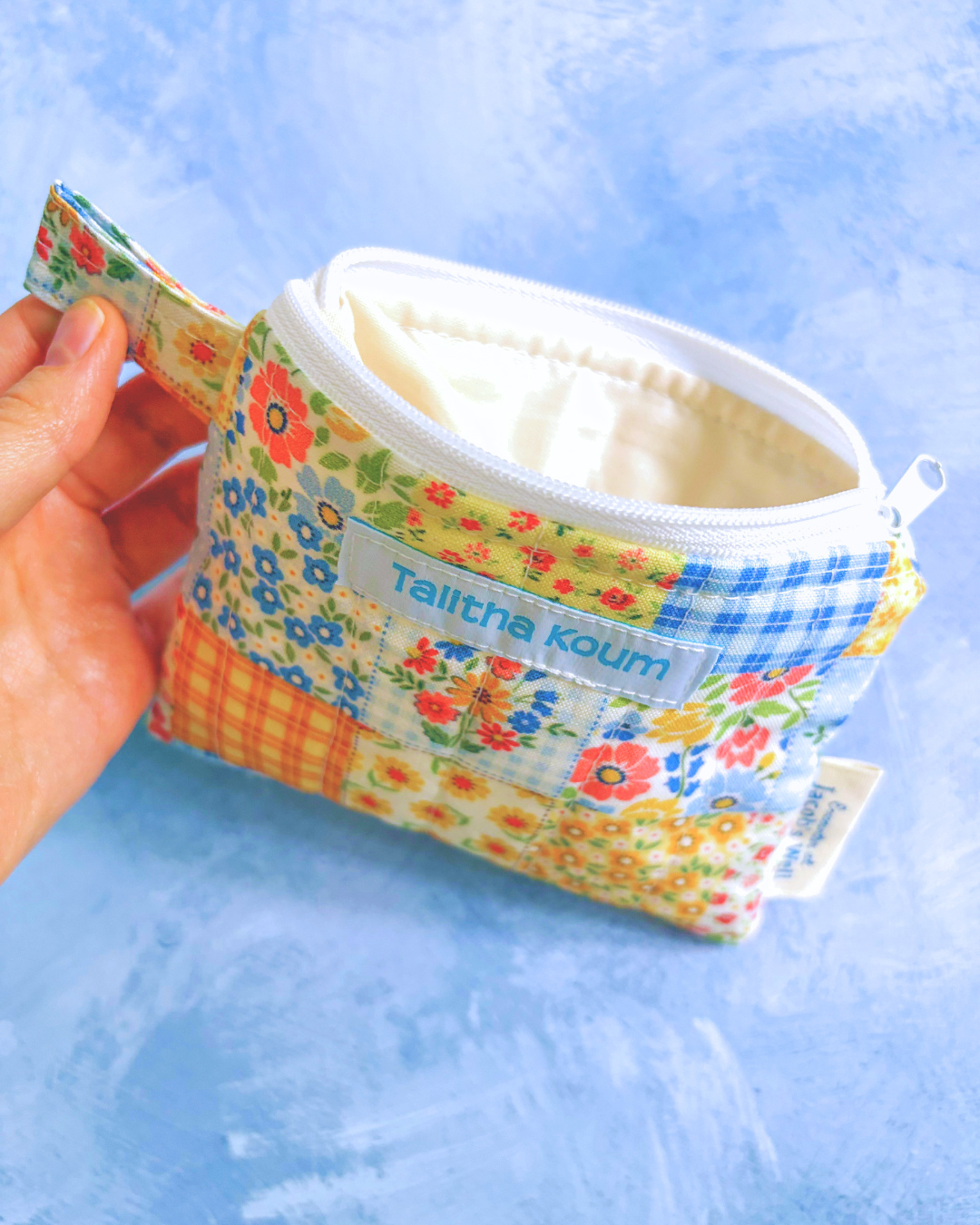 Talitha Koum - Yellow Floral - Rosary Pouch
