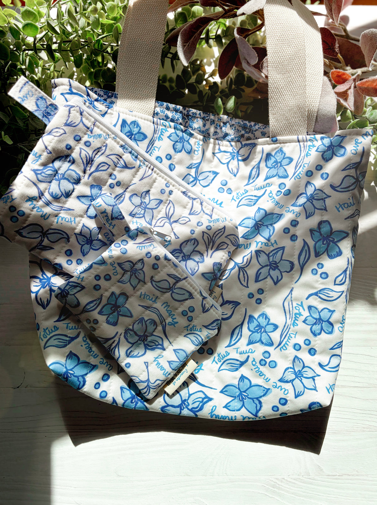 Marian Consecration Handmade Quilted Tote Bag - Mini