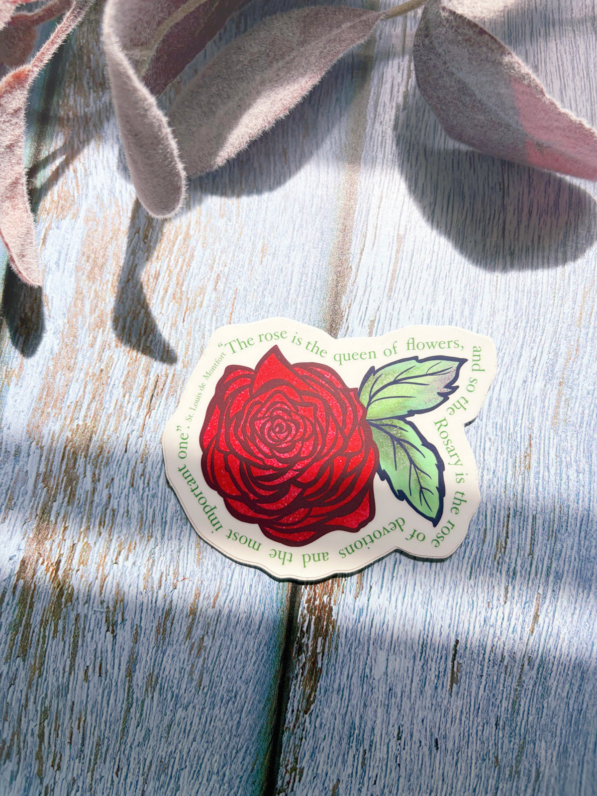 Rose - St. Louis de Montfort - Vinyl Sticker