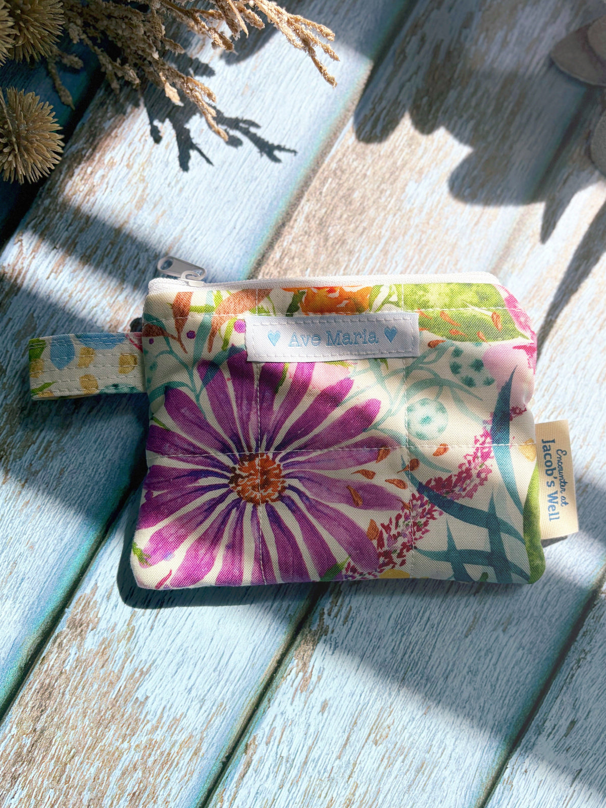 Ave Maria - Rosary Pouch - Tropical Floral