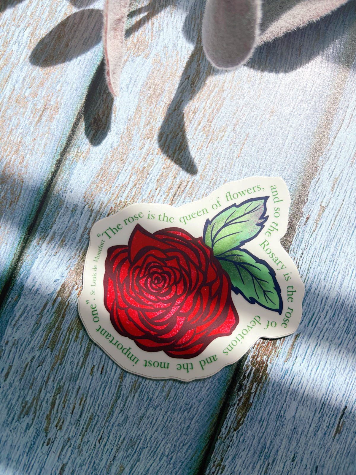 Rose - St. Louis de Montfort - Vinyl Sticker
