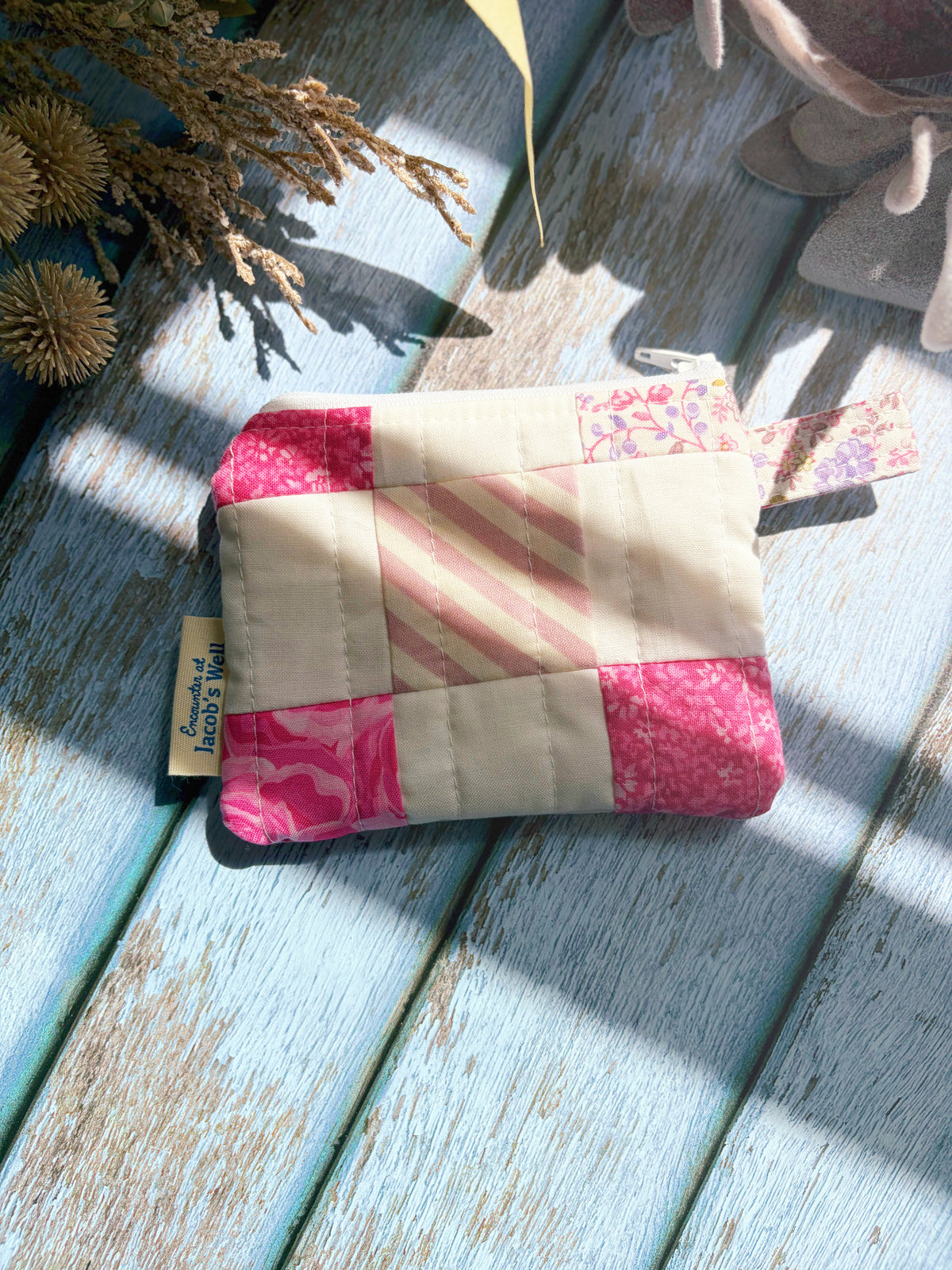 St. Philomena - Limited Edition - Pink Patchwork - Rosary Pouch