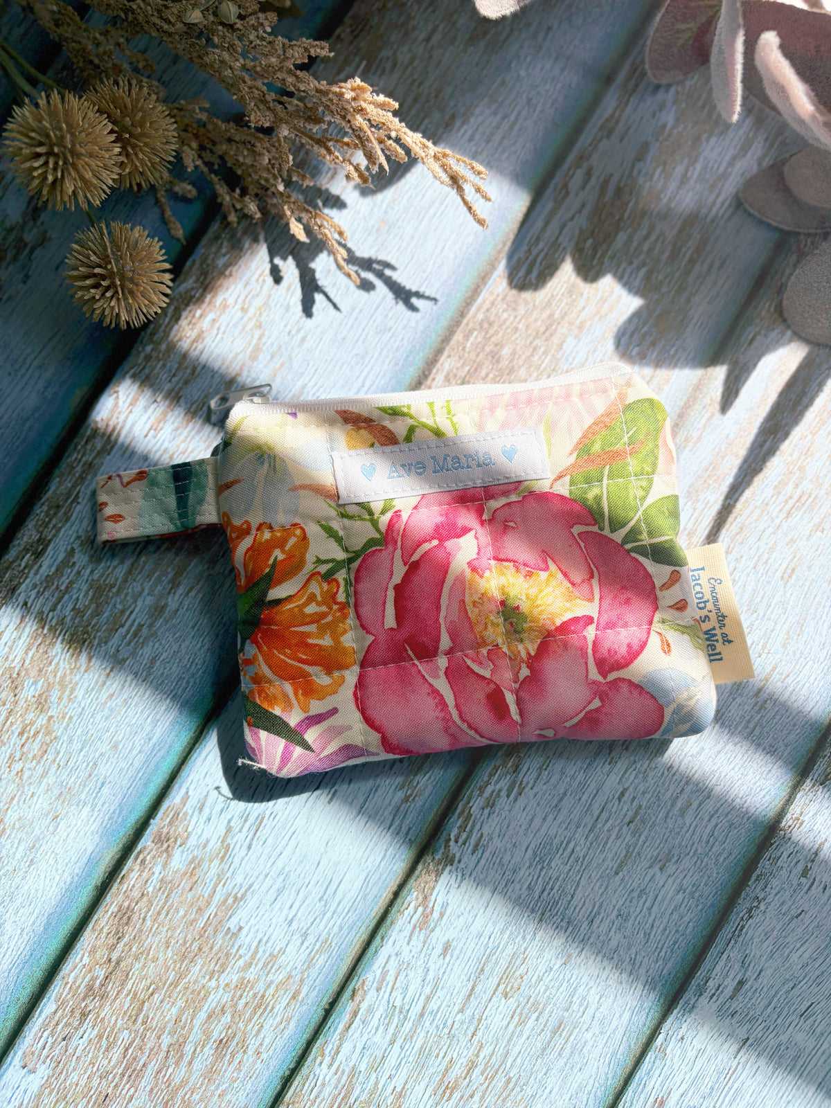 Ave Maria - Rosary Pouch - Tropical Floral