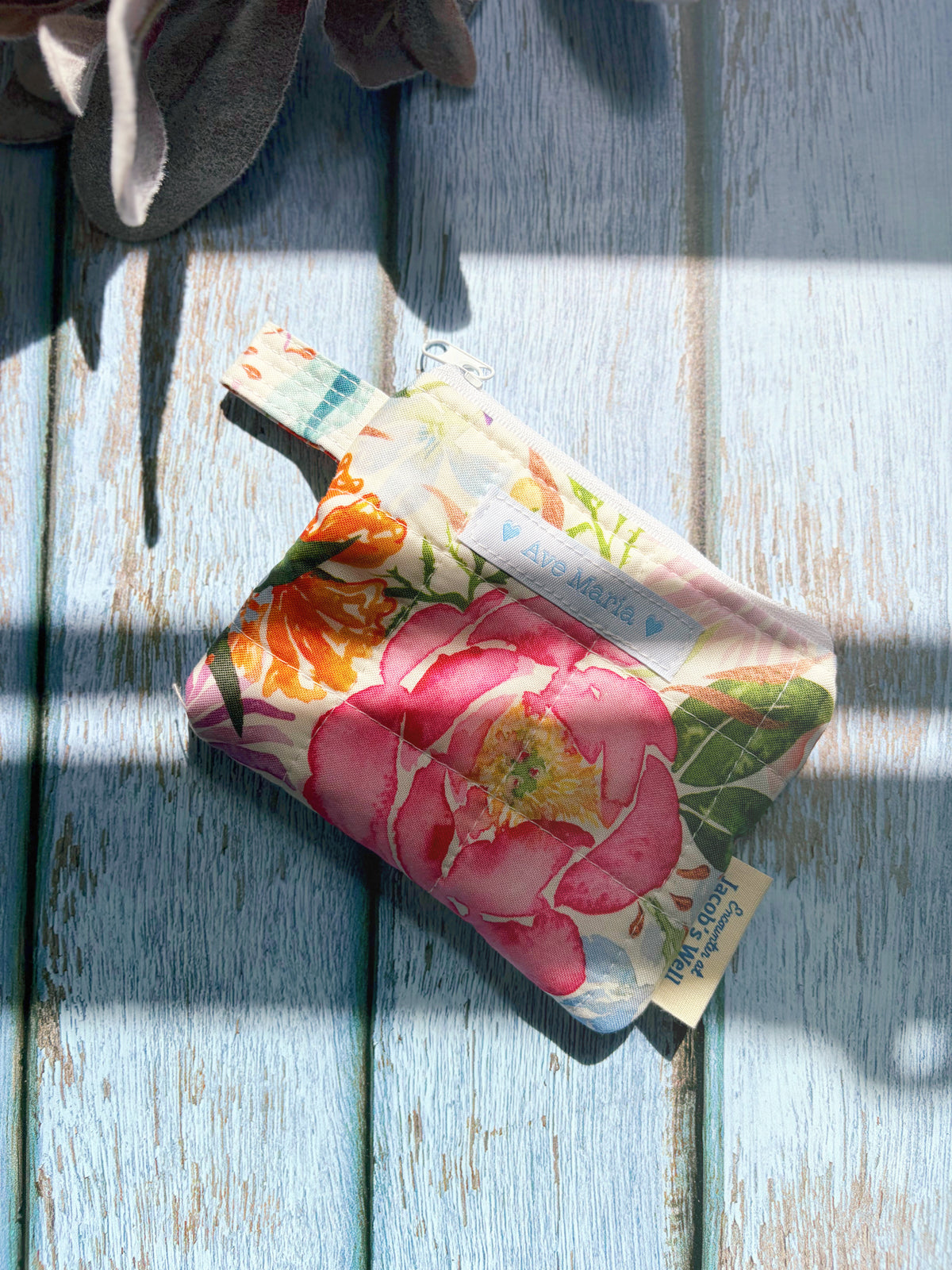 Ave Maria - Rosary Pouch - Tropical Floral