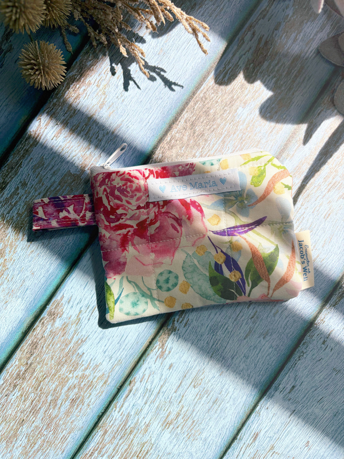 Ave Maria - Rosary Pouch - Tropical Floral