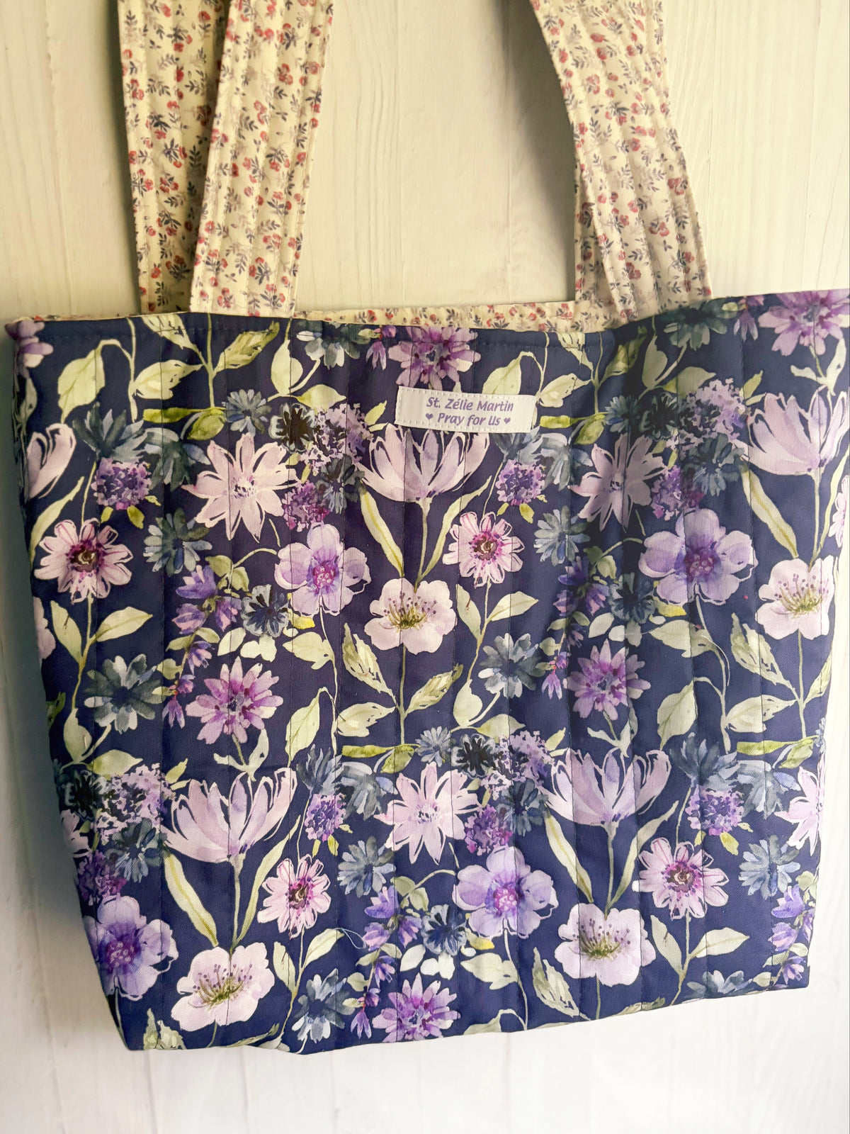 Saint Zélie Martin  - Handmade Quilted Tote Bag - Mini - Limited Edition
