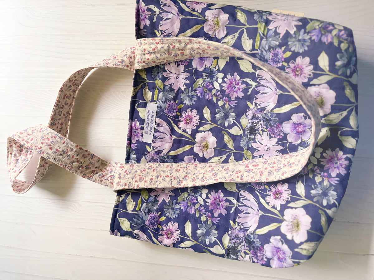 Saint Zélie Martin  - Handmade Quilted Tote Bag - Mini - Limited Edition