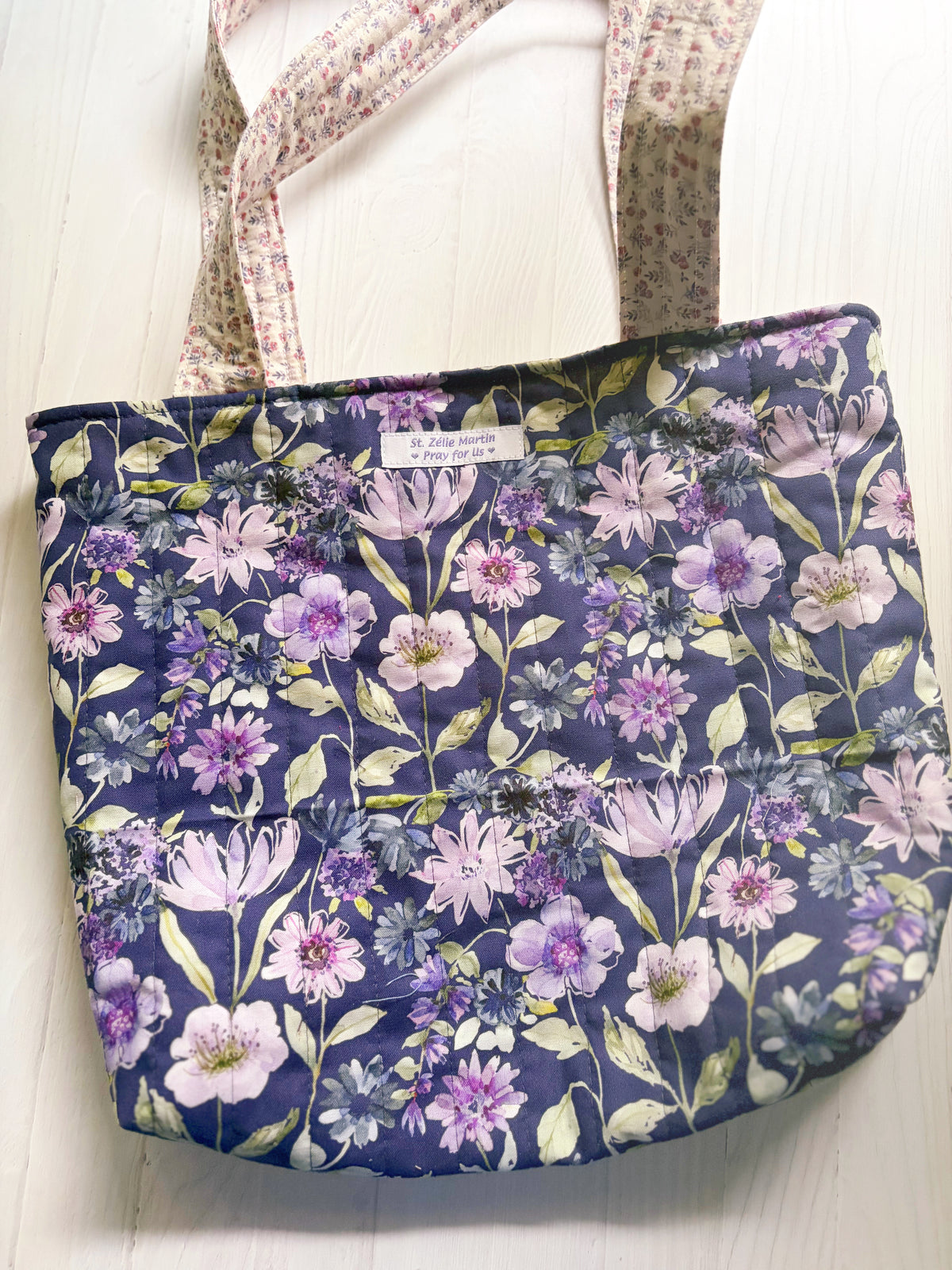 Saint Zélie Martin  - Handmade Quilted Tote Bag - Mini - Limited Edition