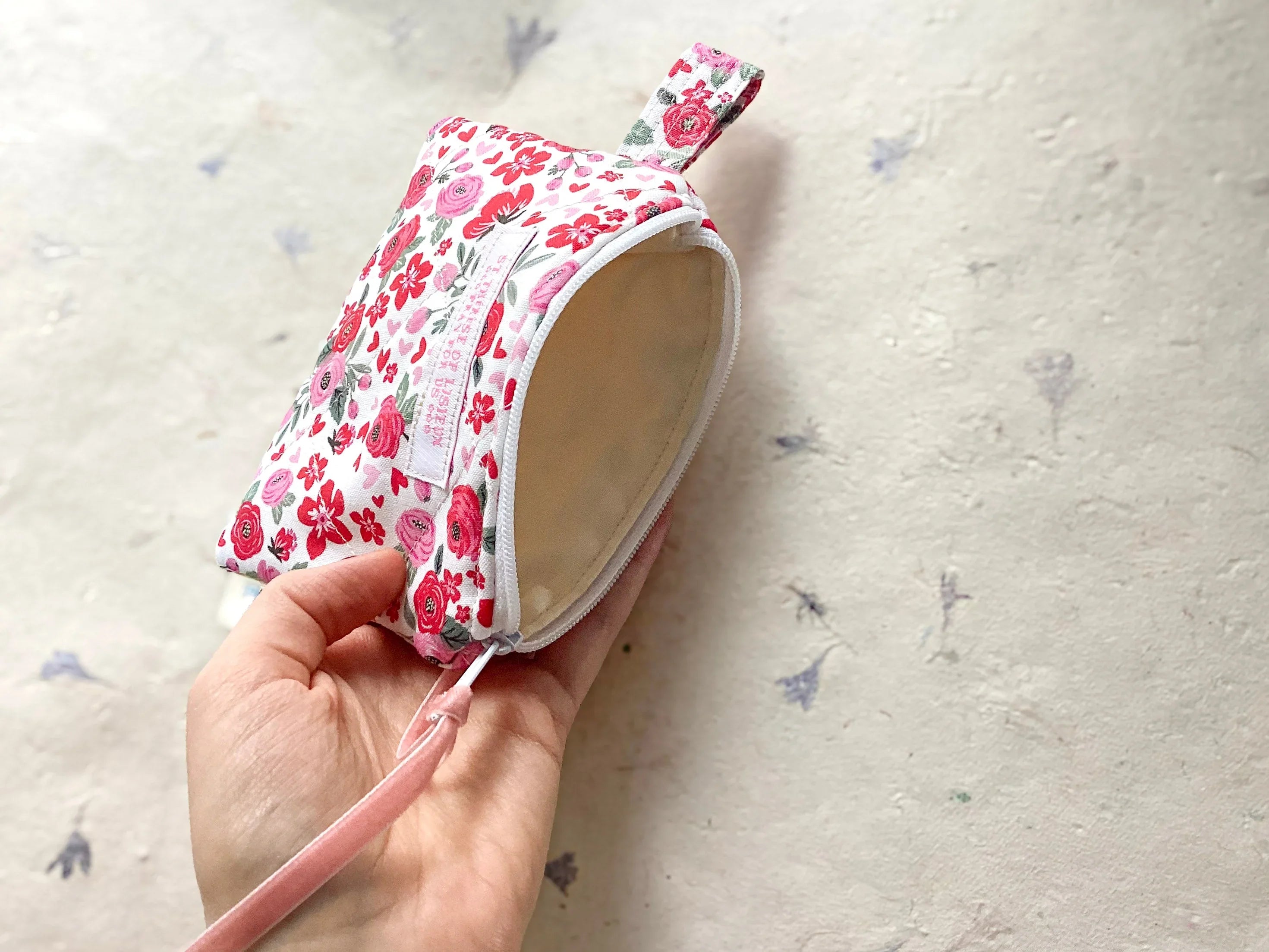 Saint Therese Rosary Pouch – Little Flower Quilted Zipper Pouch - St. Valentine Gift Encounter At Jacob's Well