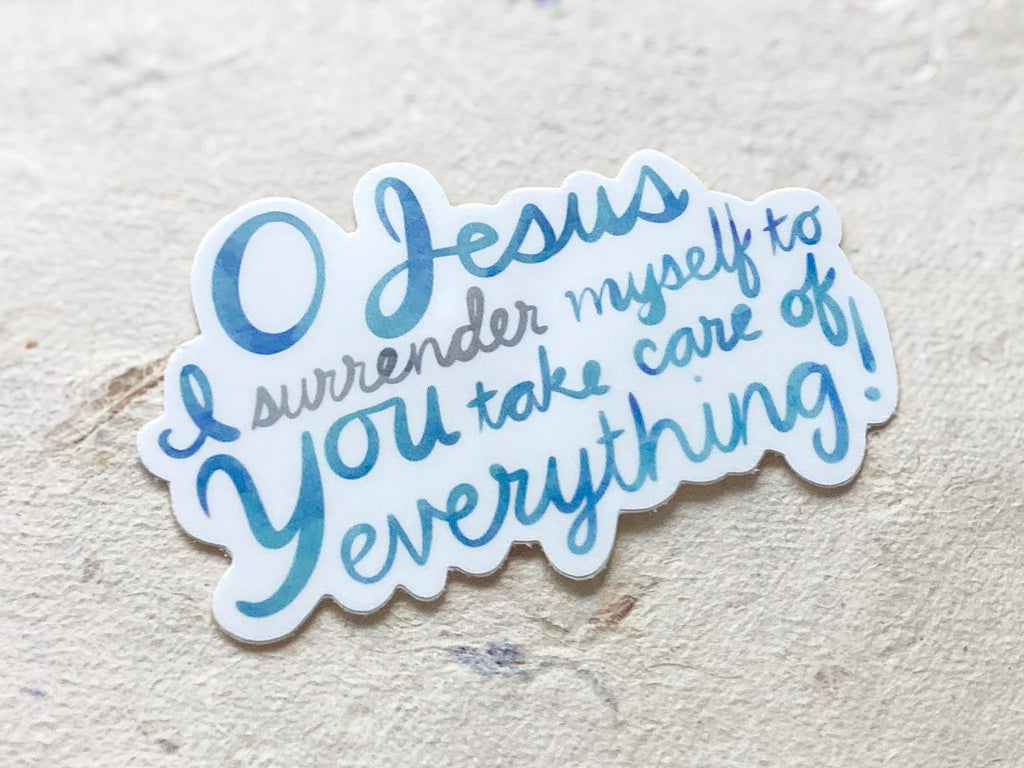 "The Surrender Prayer" - The Surrender Novena - Waterproof Vinyl Sticker Encounter At Jacob's Well