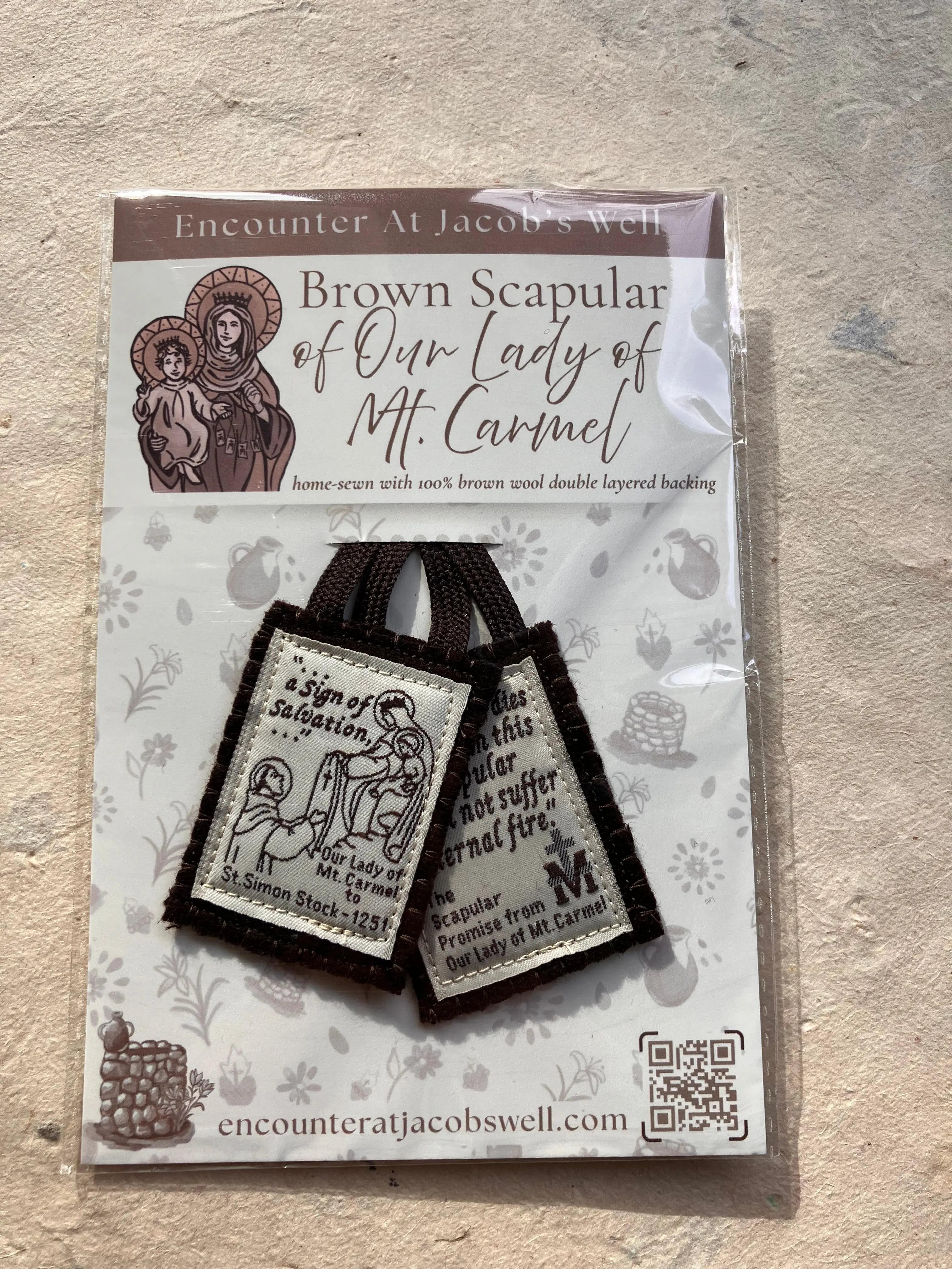 Brown Scapular of Our Lady of Mt. Carmel My Store