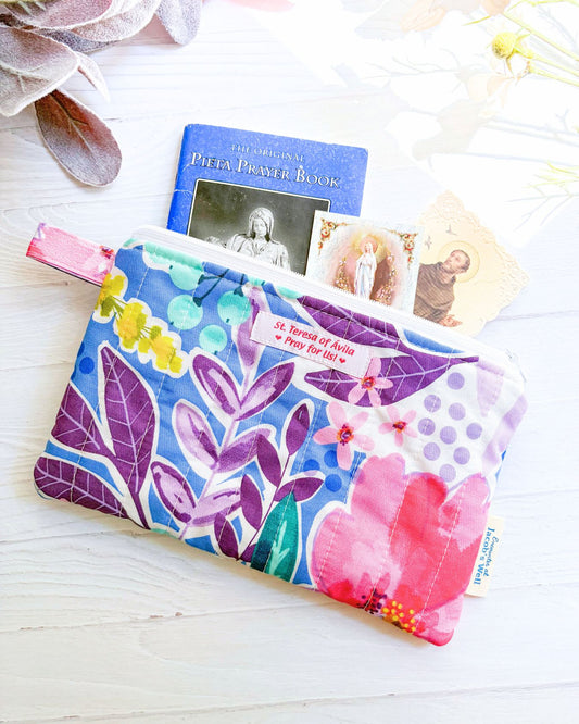 St. Teresa of Avila - Prayer Card Pouch