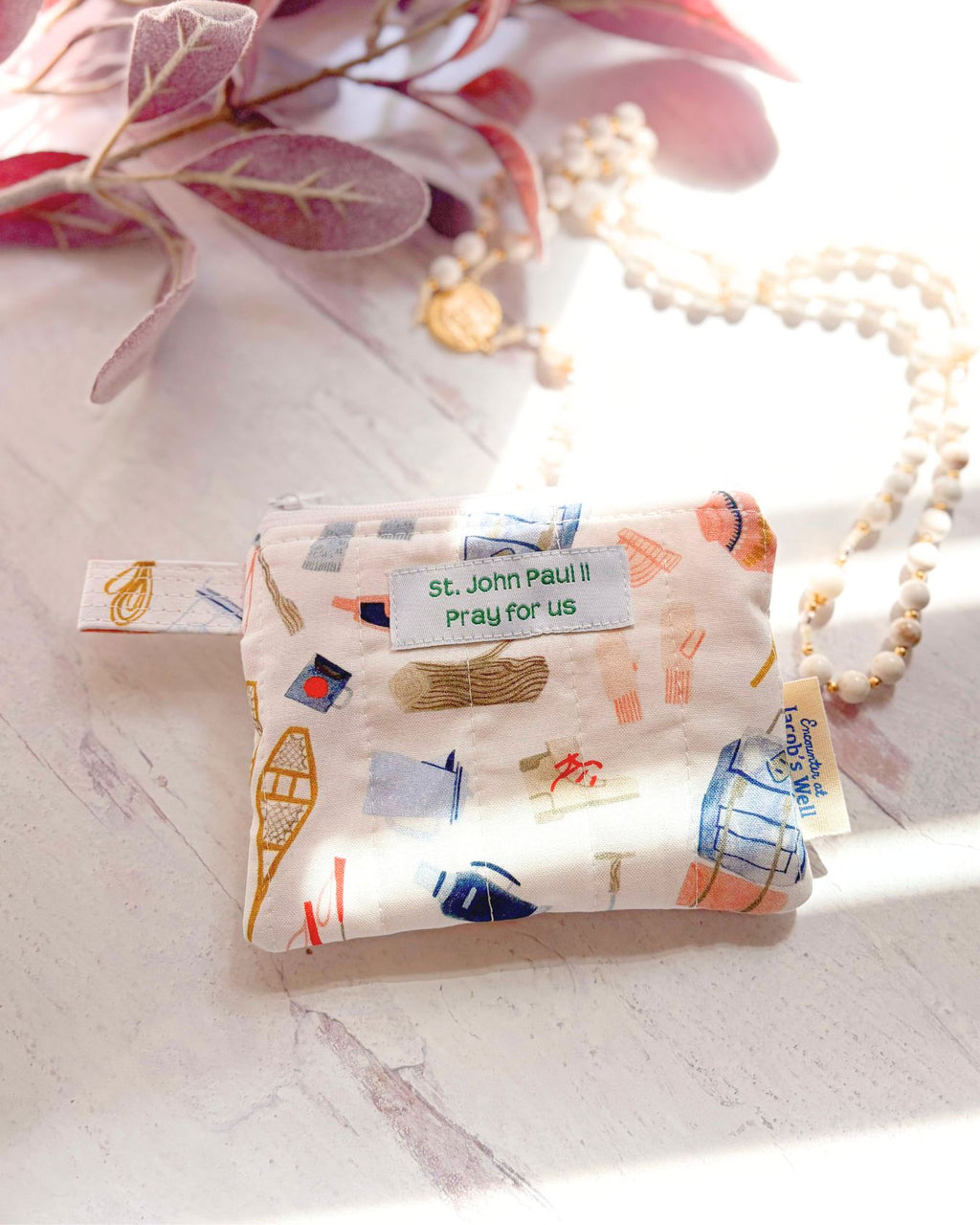 St. John Paul 2 - Adventure Awaits - Rosary Pouch