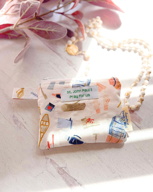 St. John Paul 2 - Adventure Awaits - Rosary Pouch