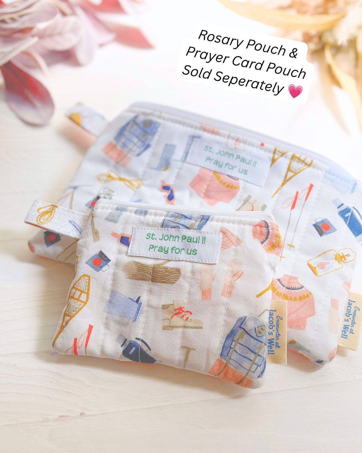 St. John Paul 2 - Adventure Awaits - Rosary Pouch