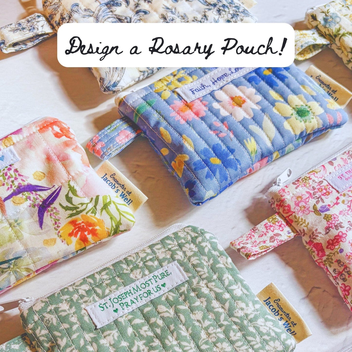 Design a Rosary Pouch - Custom Handmade Quilted Rosary Pouches Encounter At Jacob's Well