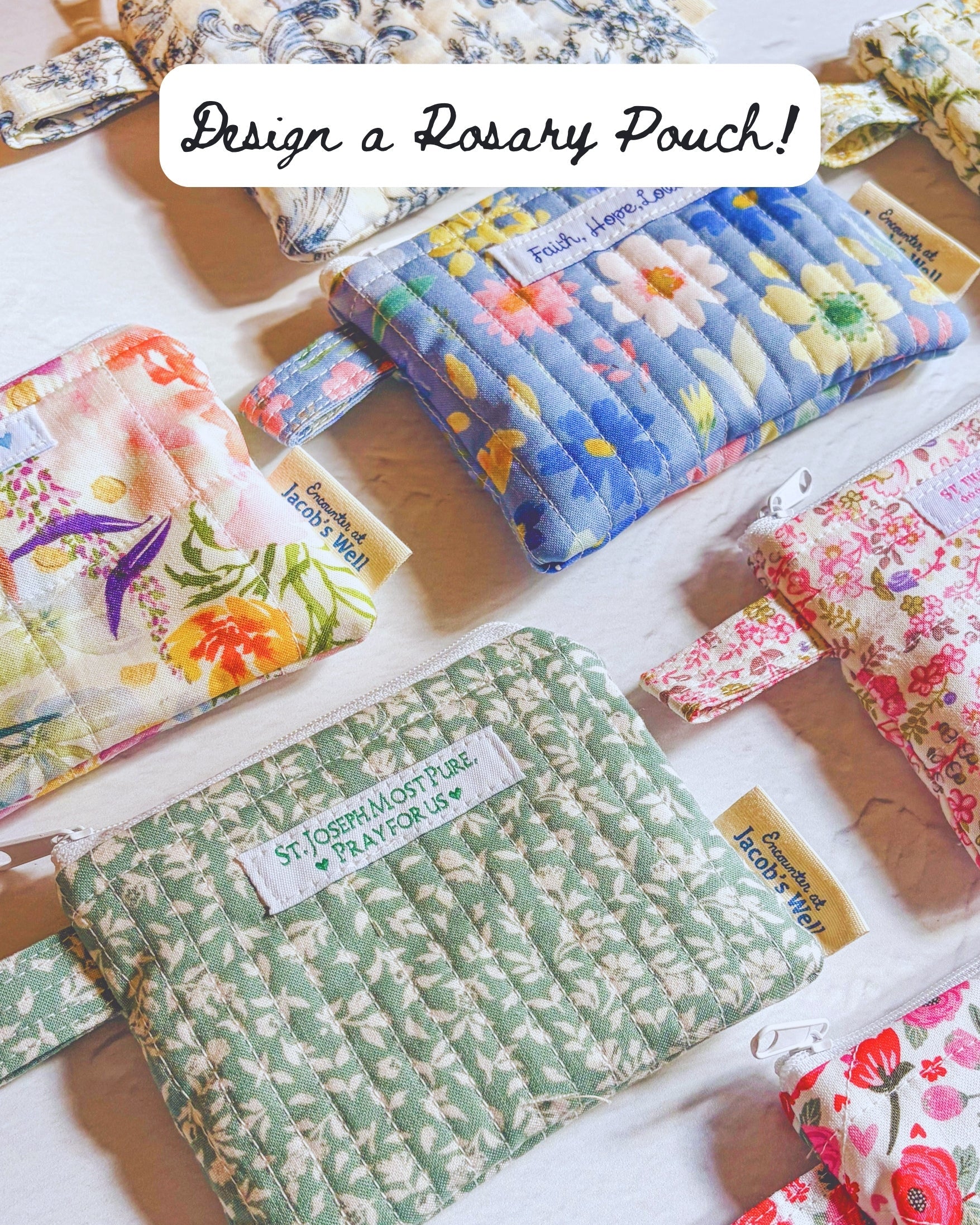 Design a Rosary Pouch - Custom Handmade Quilted Rosary Pouches Encounter At Jacob's Well