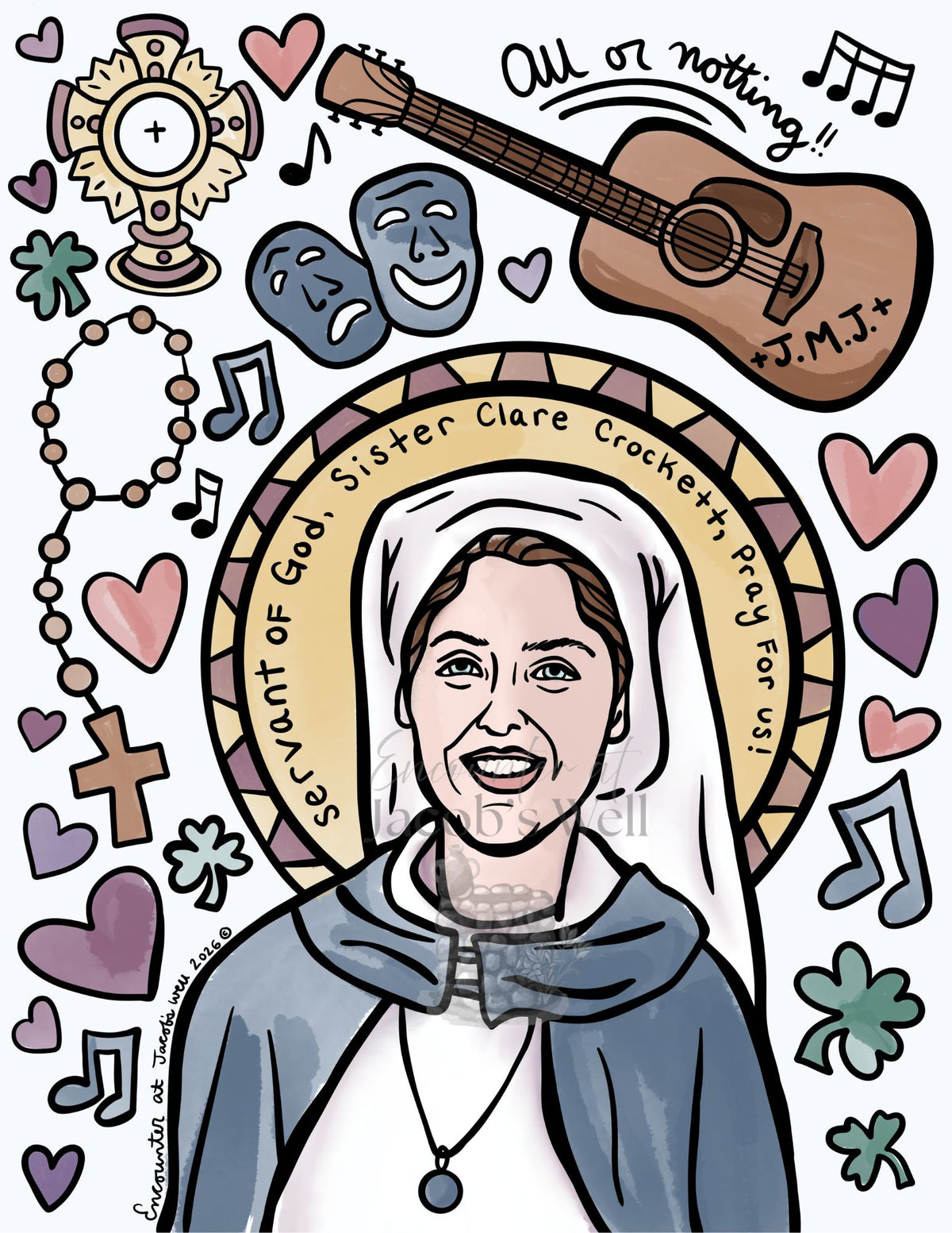 Sr. Clare Crockett Coloring Page - Digital Download