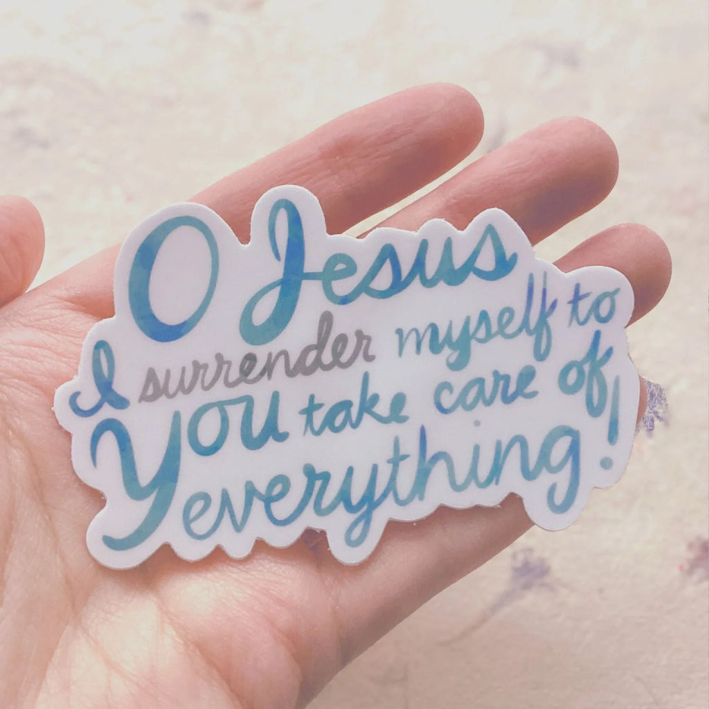 "The Surrender Prayer" - The Surrender Novena - Waterproof Vinyl Sticker Encounter At Jacob's Well