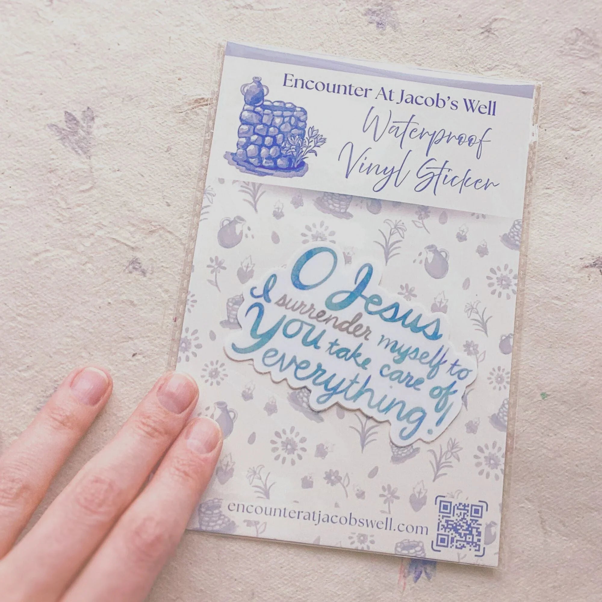 "The Surrender Prayer" - The Surrender Novena - Waterproof Vinyl Sticker Encounter At Jacob's Well