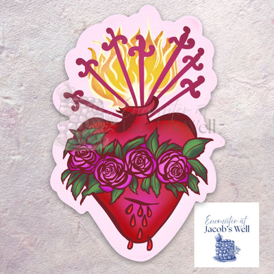 Immaculate Heart of Mary - Waterproof Vinyl Sticker Encounter At Jacob's Well