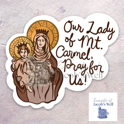 Our Lady of Mt. Carmel - Waterproof Vinyl Sticker