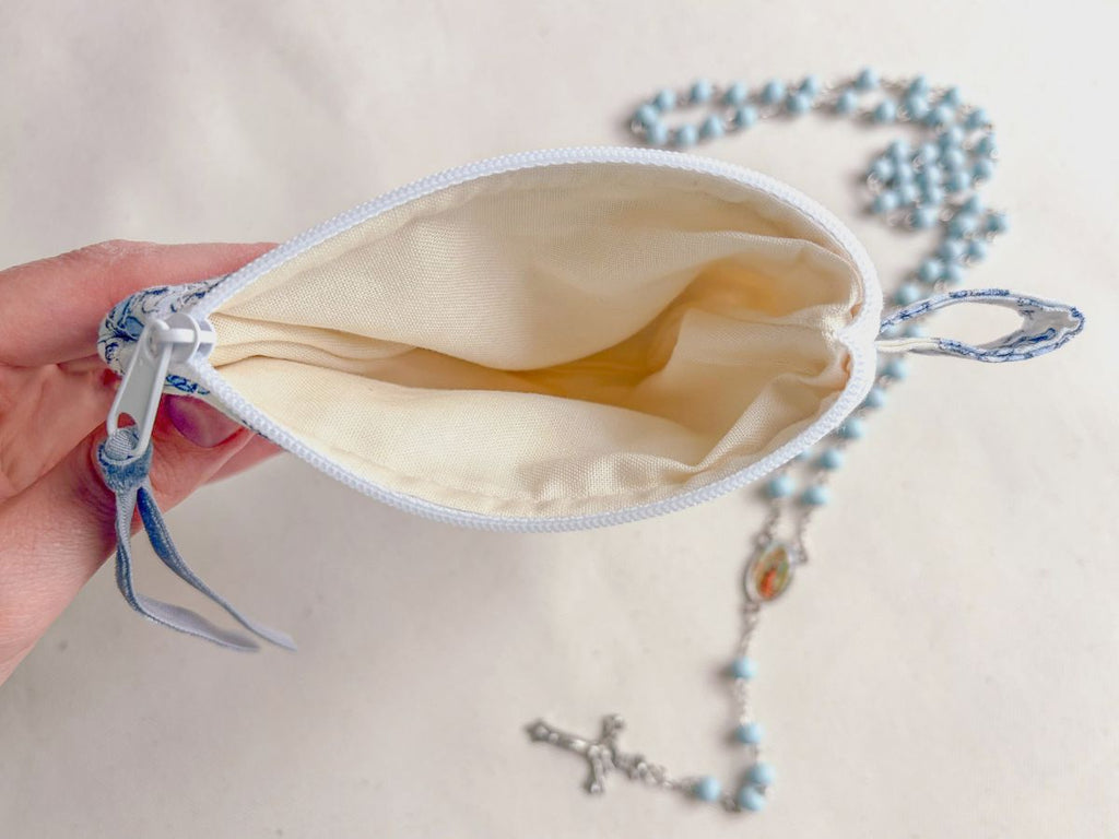 Elegant Floral - Marian Rosary Pouch – Confirmation Girl Gift Encounter At Jacob's Well