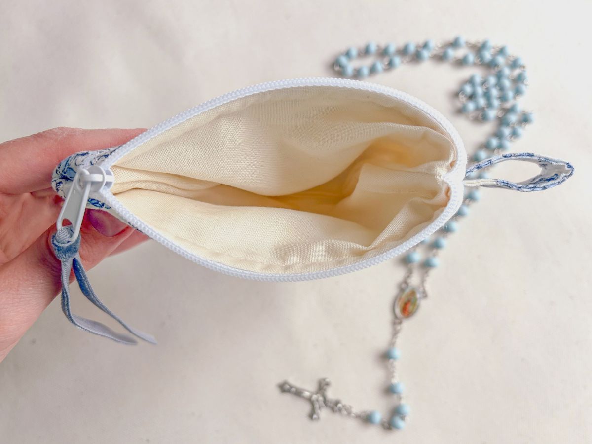 Elegant Floral - Marian Rosary Pouch – Confirmation Girl Gift Encounter At Jacob's Well