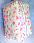 Little Things with Great Love - Large Quilted Essentials Bag – Pink Boxy Pouch, Handmade Travel Craft Bag Encounter At Jacob's Well
