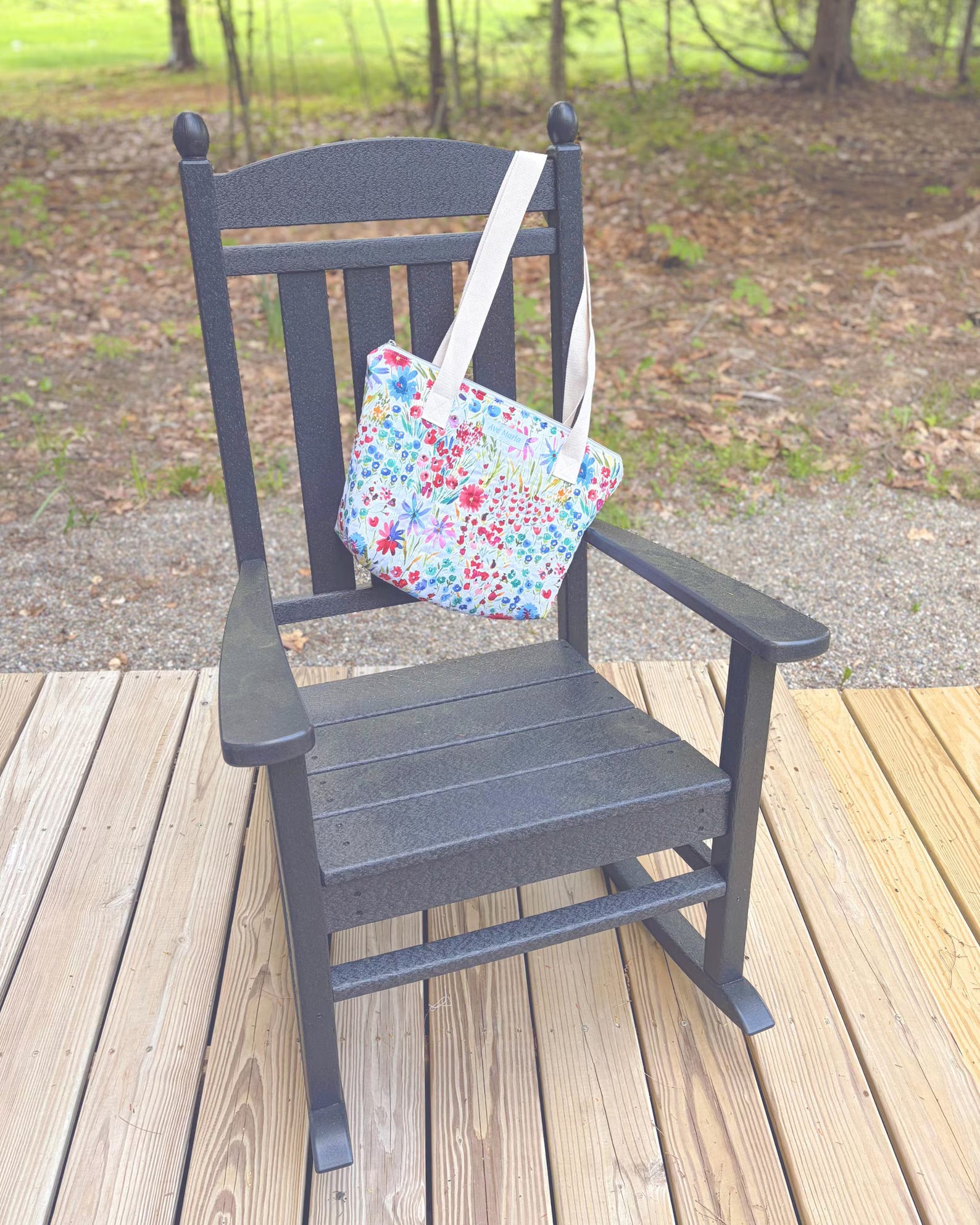 Small Handmade Quilted Catholic Tote Bag – Mother Mary Floral Print -  Mass & Adoration Bag Encounter At Jacob's Well
